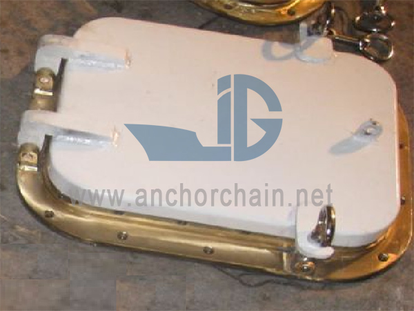 Copper Bolted Rectangular Window with Electrically Heated Glass and Deadlight