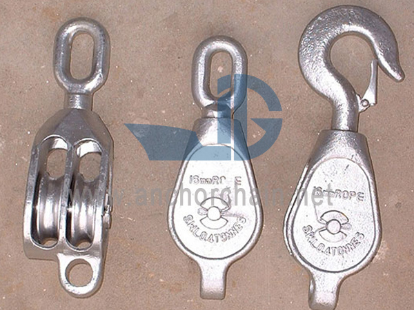 Galvanised Steel GMI Pulley With Double Sheave Wheel