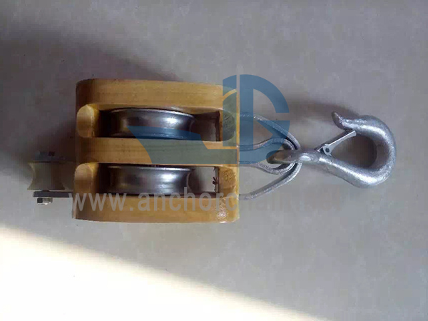 JIS F3426 Ships internalbound wooden block double with Link